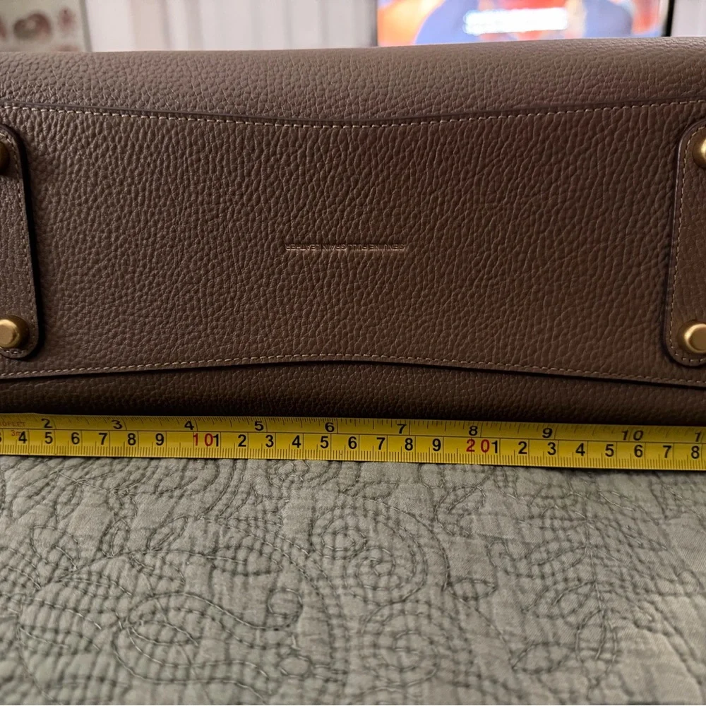 Coach Brown Leather Shoulder Bag with Gold Hardware